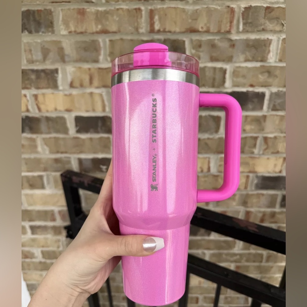 Starbucks - Berry Pink Glitter Stanley Tumbler (40 oz) - Holiday 2024